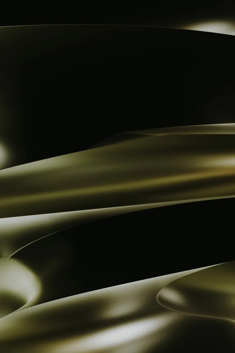 Abstract black and gold wavy lines with flowing curves